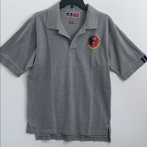 adidas USA 2000 Olympics polo small gray